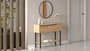 Hanah Home On12-S Aparador de Nogal con Espejo 100x76x29.5cm Tablero Melamina Patas Metal